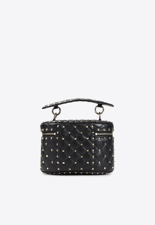 Rockstud Leather Top Handle Bag