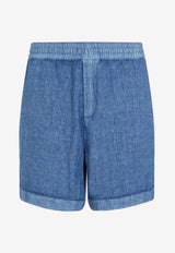 Logo Linen Shorts