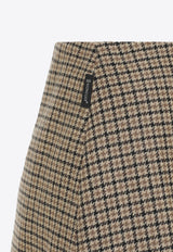 Checked Wool Mini Skirt