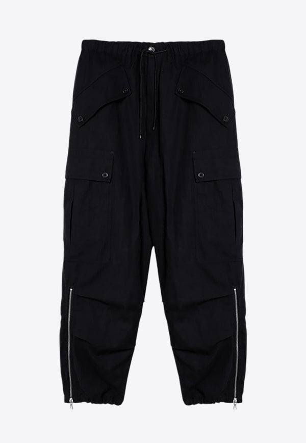 Dries Van Noten Elasticated Waistband Cargo Pants Black 0209509245/P_DRVNO-900