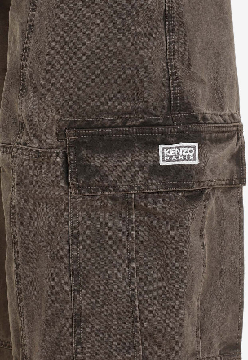 Dyed Canvas Cargo Pants