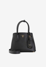 Mini Double Top Handle Bag in Saffiano Leather