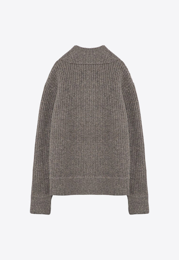 Dries Van Noten Buttoned Wool Sweater Gray 0212559705/P_DRVNO-813