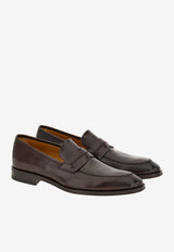 Salvatore Ferragamo Felipe Penny Loafers in Leather Black 021620 FELIPE 762474 HICKORY