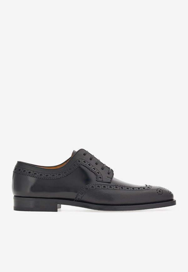 Salvatore Ferragamo Frisco Derby Lace-Up Shoes Black 021644 FRISCO 762389 NERO