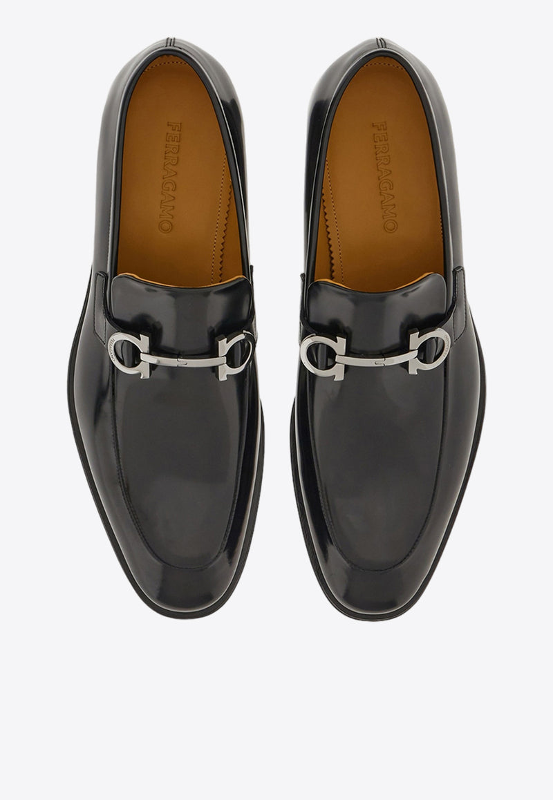 Salvatore Ferragamo Finley Gancini leather Loafers 021666 FINLEY 763346 NERO