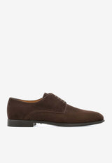 Salvatore Ferragamo Fosco Suede Lace-Up Shoes 021670 FOSCO 774038 T MORO Brown