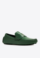 Salvatore Ferragamo Grazioso Logo Leather Loafers 027858 GRAZIOSO RAM 772440 DARK FOREST GREEN Green