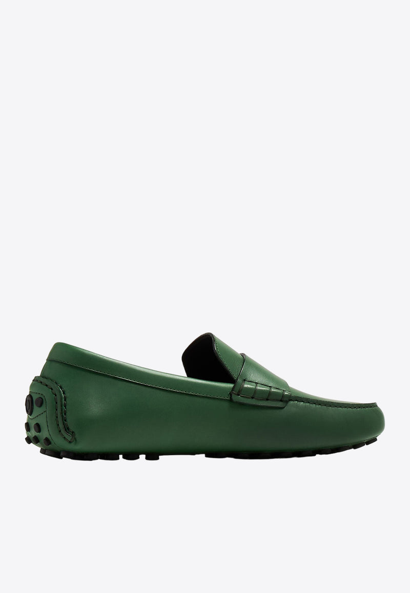 Salvatore Ferragamo Grazioso Logo Leather Loafers 027858 GRAZIOSO RAM 772440 DARK FOREST GREEN Green