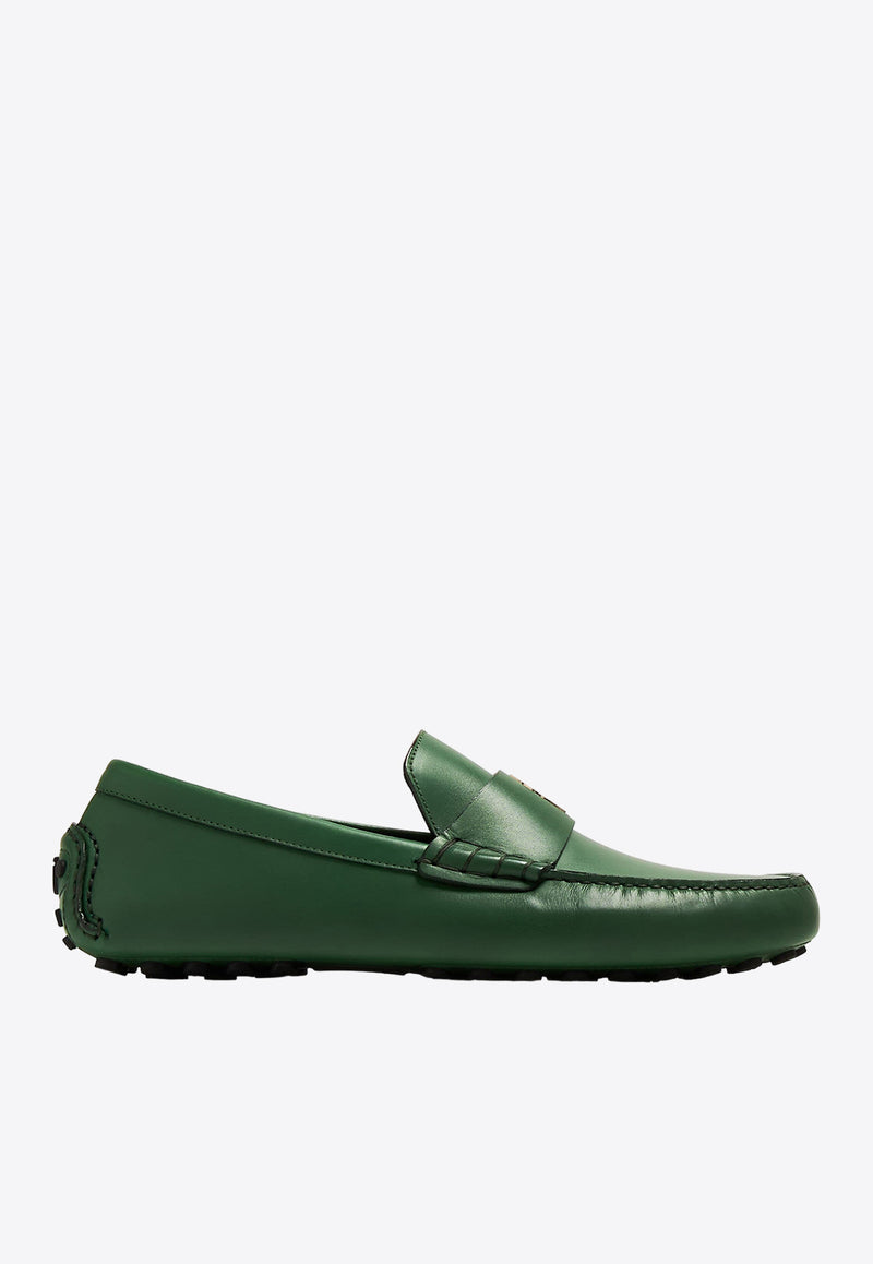 Salvatore Ferragamo Grazioso Logo Leather Loafers 027858 GRAZIOSO RAM 772440 DARK FOREST GREEN Green