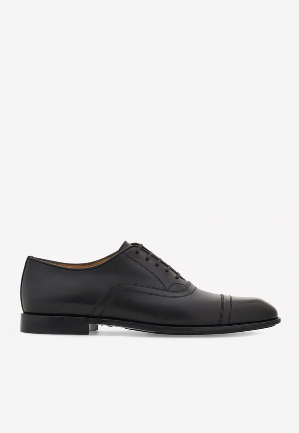 Salvatore Ferragamo Cortez Oxford Lace-Up Shoes 027995 CORTEZ 775110 NERO Black