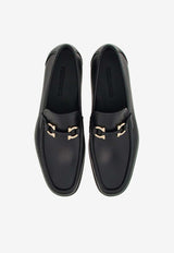 Salvatore Ferragamo Grandios Leather Loafers 029457 GRANDIOSO2 769880 NERO/NERO