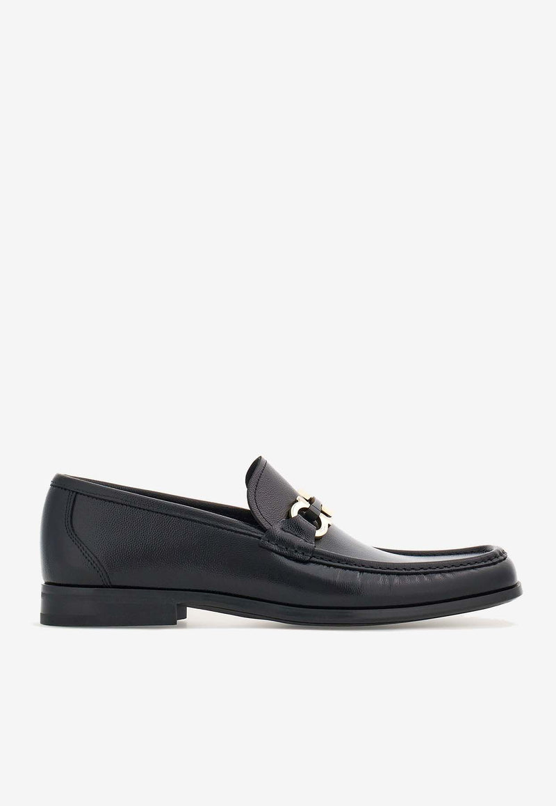 Salvatore Ferragamo Grandios Leather Loafers 029457 GRANDIOSO2 769880 NERO/NERO