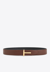 T-Logo Leather Belt