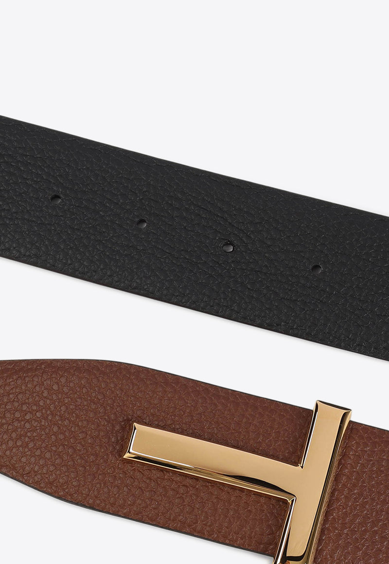 T-Logo Leather Belt