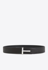 T-Logo Leather Belt