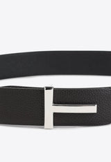 T-Logo Leather Belt