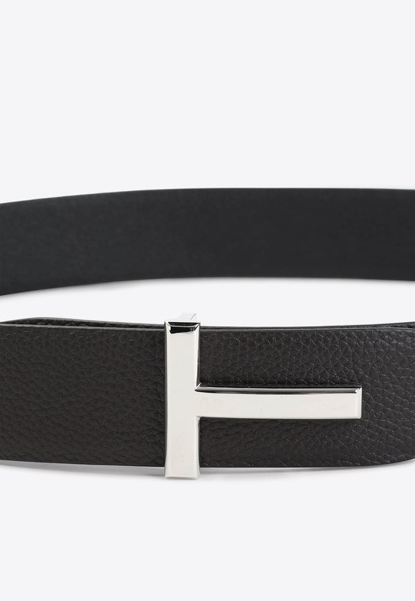 T-Logo Leather Belt