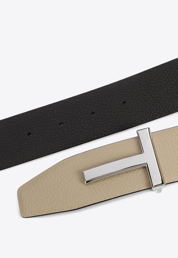 T-Logo Leather Belt