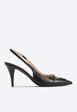 Erin 85 Leather Slingback Pumps