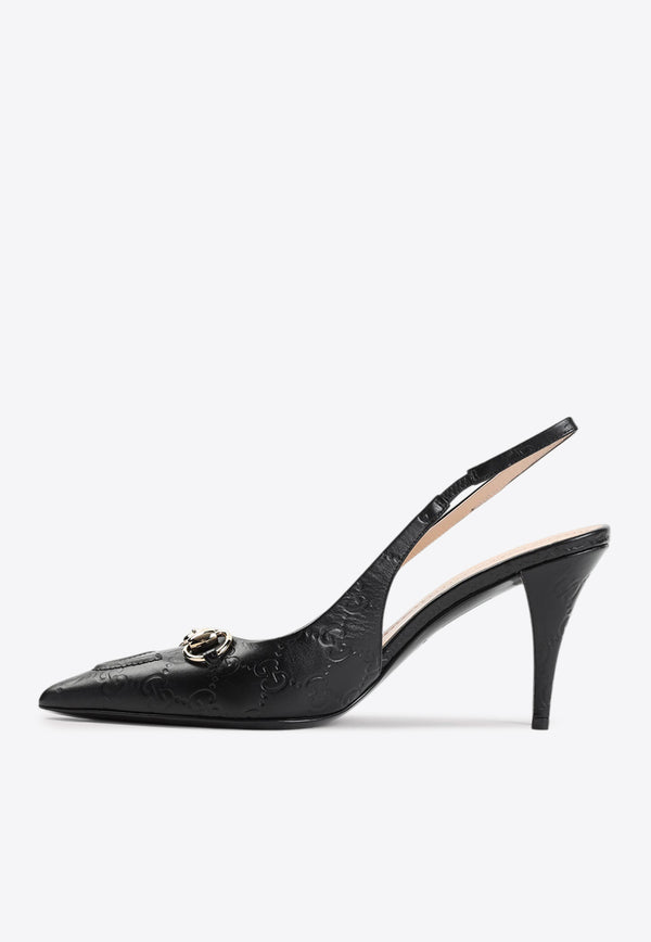 Erin 85 Leather Slingback Pumps