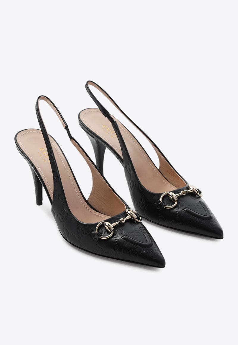 Erin 85 Leather Slingback Pumps