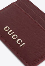 Logo Lettering Leather Cardholder