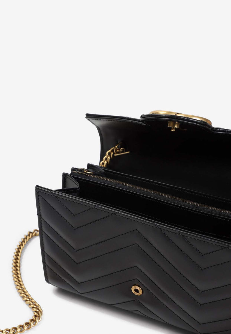 GG Marmont Leather Chain Clutch