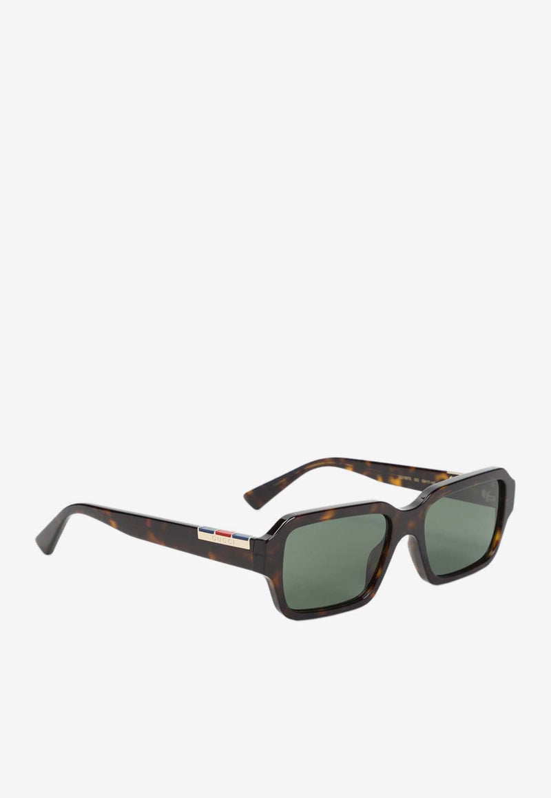 Logo Plaque Square Sunglasses