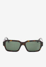 Logo Plaque Square Sunglasses