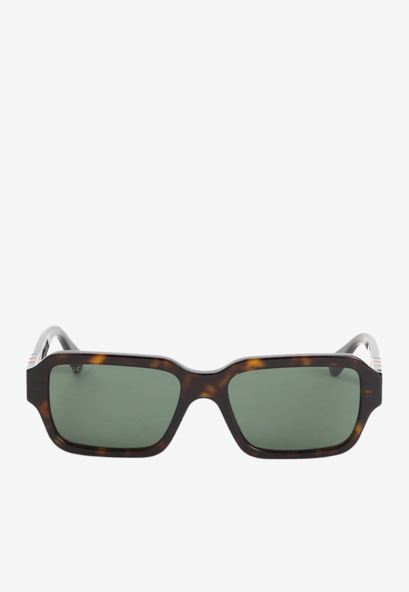 Logo Plaque Square Sunglasses