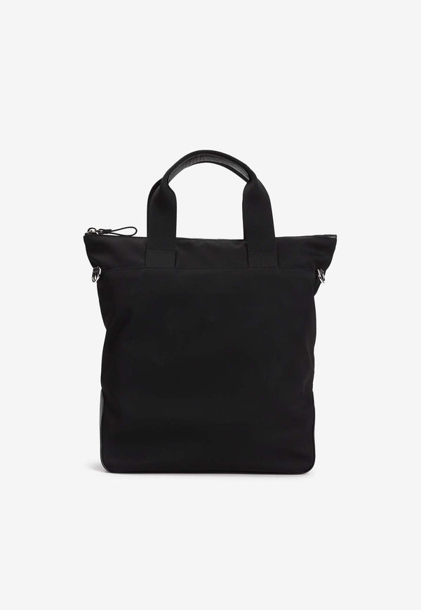 Logo Nylon Top Handle Bag