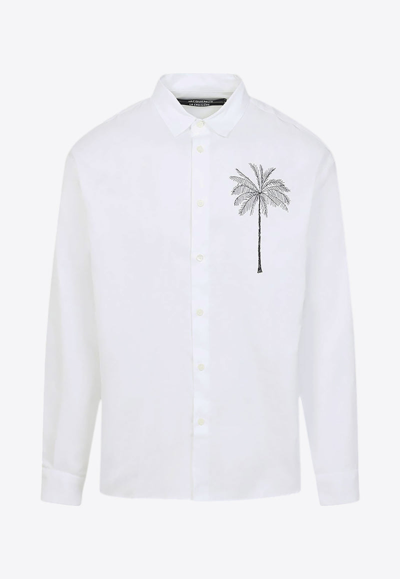 Simon Palm Tree Print Shirt