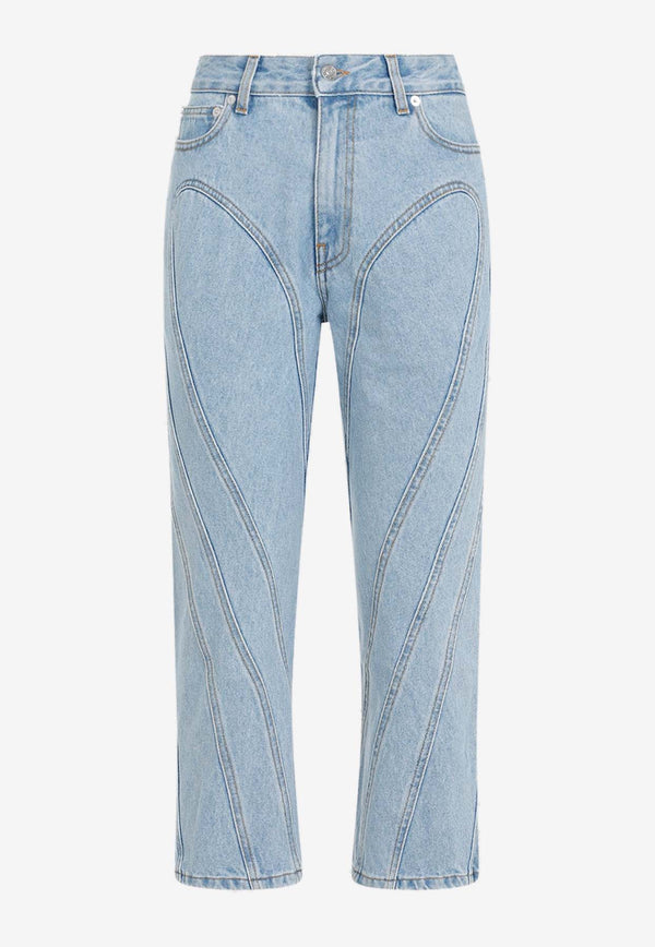 Cropped Slim-Leg Jeans