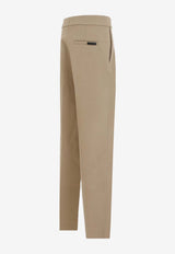 Wool-Blend Straight-Leg Pants