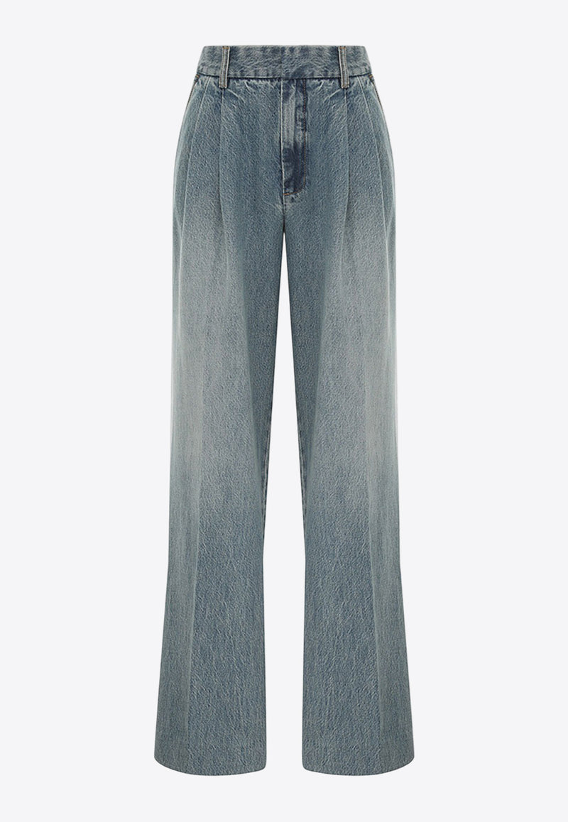 Zimmermann Illustration Wide-Leg Jeans Blue 0305PF241DENIM