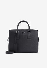 Saffiano Leather Briefcase