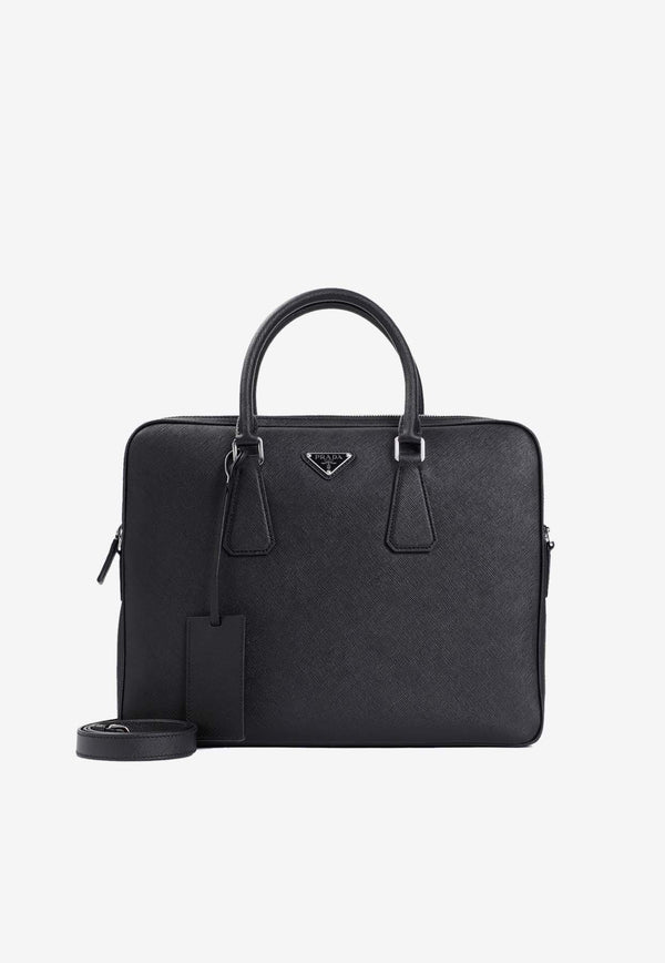 Saffiano Leather Briefcase