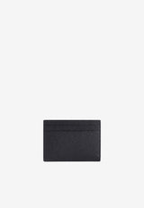 Logo-Plaque Calf Leather Cardholder