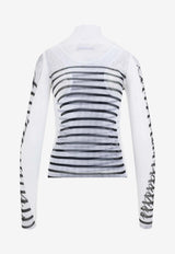 Striped Mesh Mariniere Top