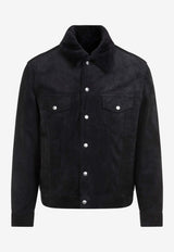 Berluti Corduroy Shearling Denim Jacket Charcoal R27LBL163.001-901 ANTHRACITE