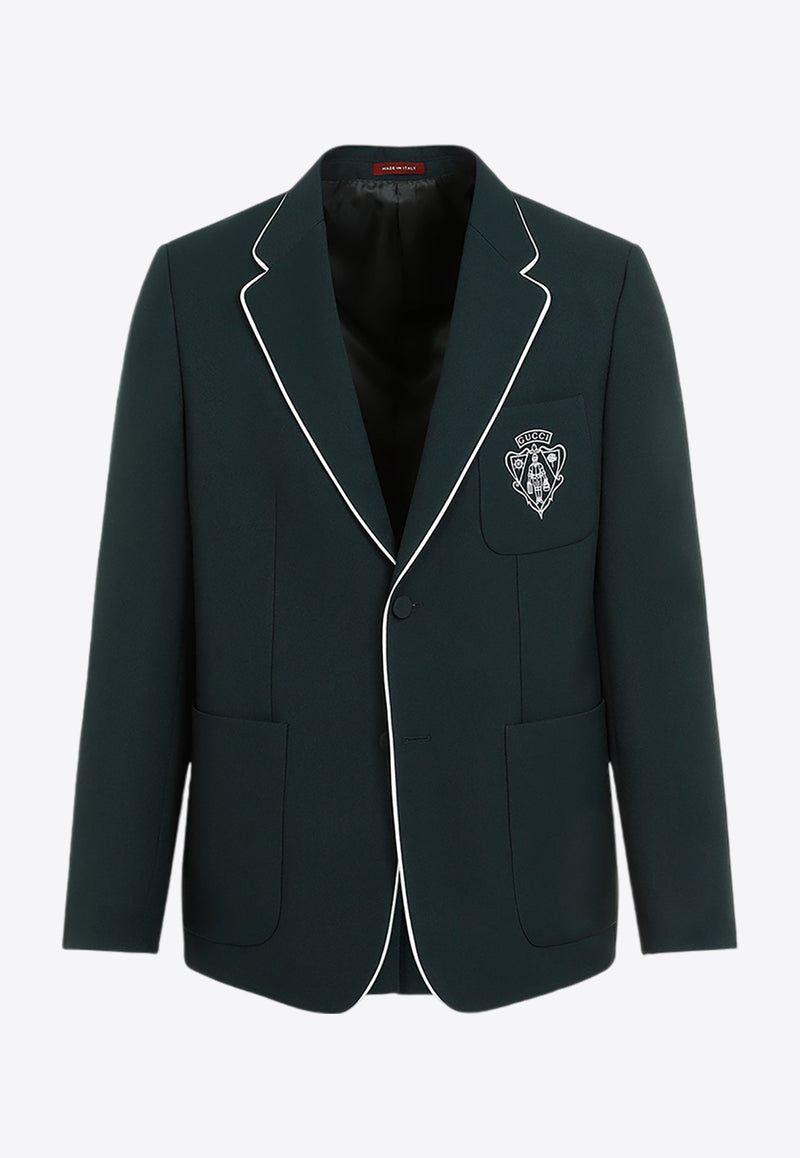 Logo Single-Breasted Blazer