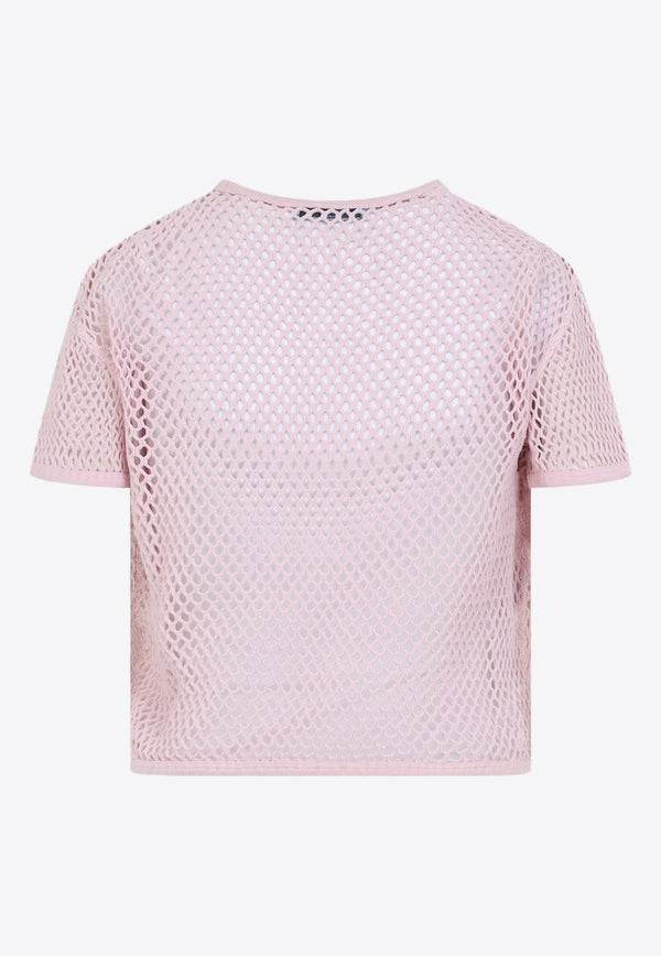 Triangle Logo Net Cropped T-shirt