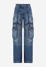 Harness Straight-Leg Cargo Jeans