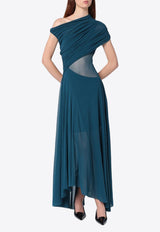 Philosophy Di Lorenzo Serafini Asymmetrical Draped Maxi Dress Blue 04037118/P_PHILO-V0320