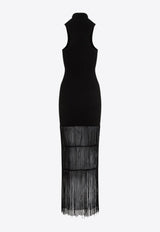 Zare Fringed Midi Dress