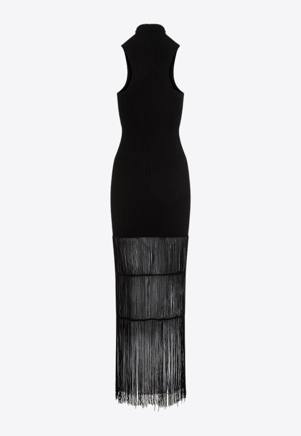 Zare Fringed Midi Dress