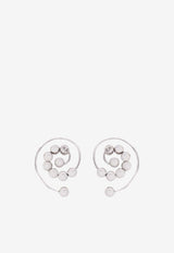 Spiral Crystal-Embellished Earrings