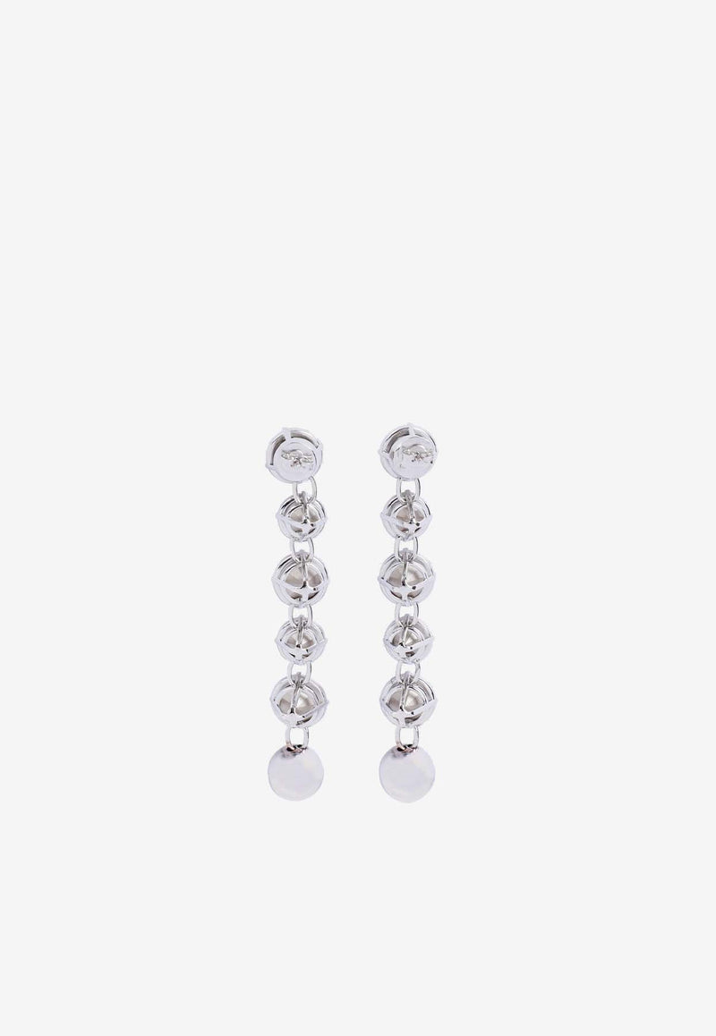 Crystal-Embellished Drop Earrings