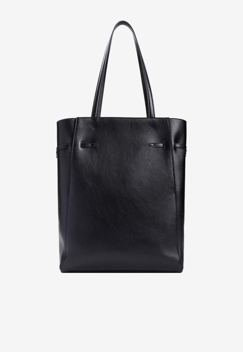 Medium Voyou Leather Tote Bag